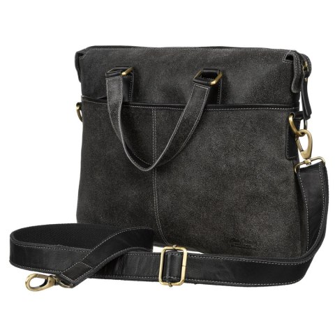 Torba Biznesowa Na Laptopa - Czarna - 38 x 32 cm