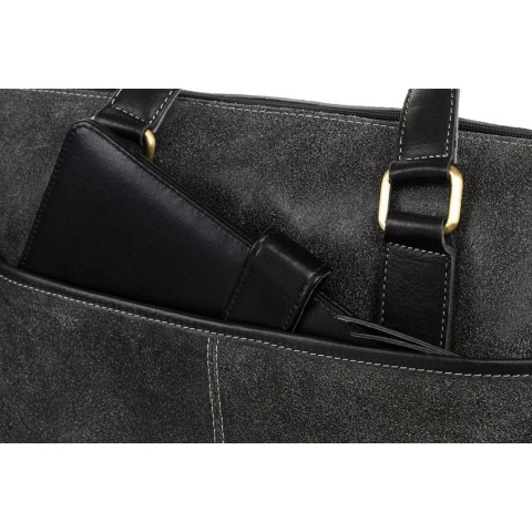 Torba Biznesowa Na Laptopa - Czarna - 38 x 32 cm