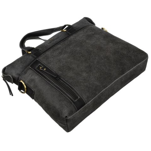 Torba Biznesowa Na Laptopa - Czarna - 38 x 32 cm