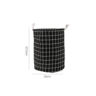 Organizer do Przechowywania Odzieży – Czarny w Kratę – 35x45 cm
