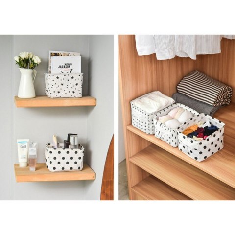 Organizer do Przechowywania Odzieży – Biały w Choinki – 21x25 cm