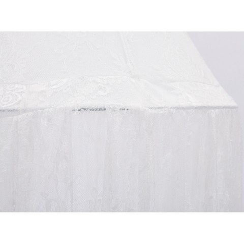 Baldachim Koronkowy Dziecięcy z Tiulem – Biały – 50x270 cm