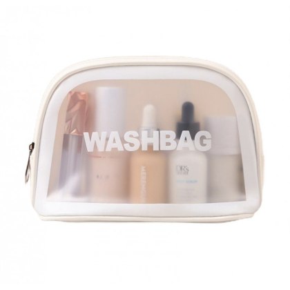 Organizer na Kosmetyki – Biało-Przezroczysty – 20x14 cm