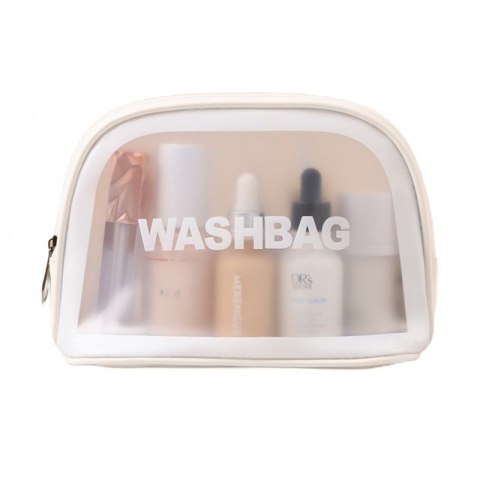 Organizer na Kosmetyki – Biało-Przezroczysty – 20x14 cm