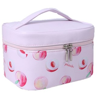 Organizer na Kosmetyki - Fioletowy w Brzoskwinie - 22x15 cm