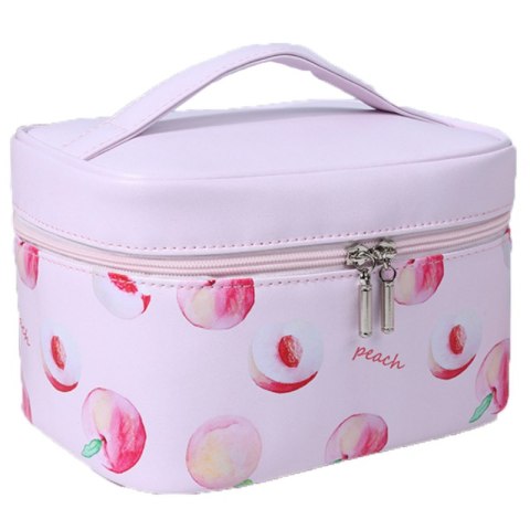 Organizer na Kosmetyki - Fioletowy w Brzoskwinie - 22x15 cm
