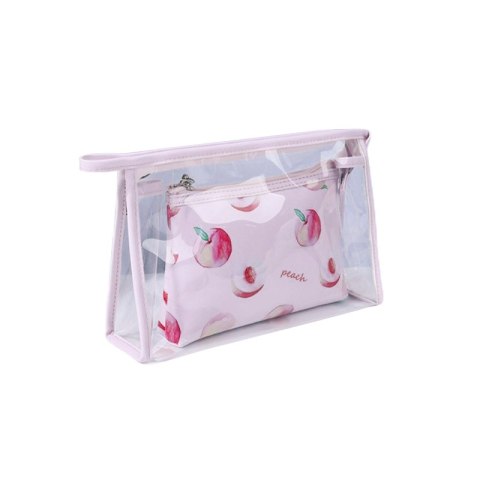 Organizer na Kosmetyki – Fioletowy w Brzoskwinie – 24x15 cm