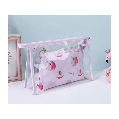 Organizer na Kosmetyki – Fioletowy w Brzoskwinie – 24x15 cm