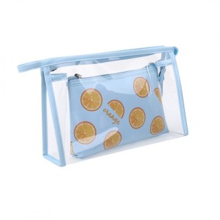 Organizer na Kosmetyki – Niebieski w Pomarańcze – 24x16 cm