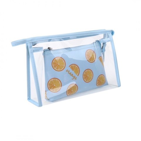 Organizer na Kosmetyki – Niebieski w Pomarańcze – 24x16 cm