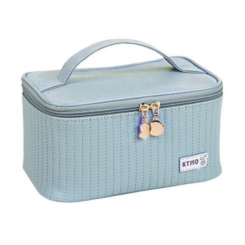 Organizer na Kosmetyki – Niebieski Pikowany – 22x14 cm