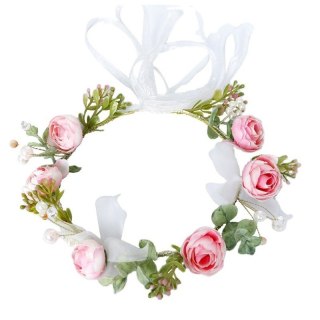 Wianek do Włosów - Różowy BOHO