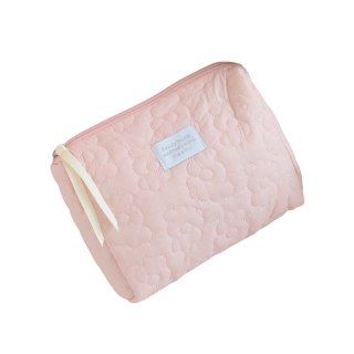 Organizer na Kosmetyki – Różowy Pikowany – 23x16 cm
