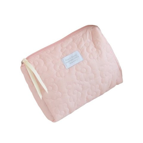 Organizer na Kosmetyki – Różowy Pikowany – 23x16 cm