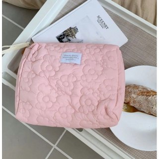 Organizer na Kosmetyki – Różowy Pikowany – 23x16 cm
