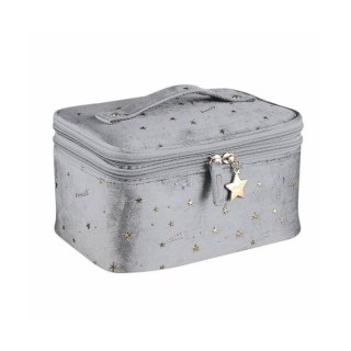Organizer na Kosmetyki – Szary w Gwiazdy 2w1 – 25x17 cm
