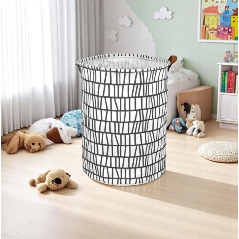 Organizer do Przechowywania Odzieży – Biały we Wzory – 35x45 cm