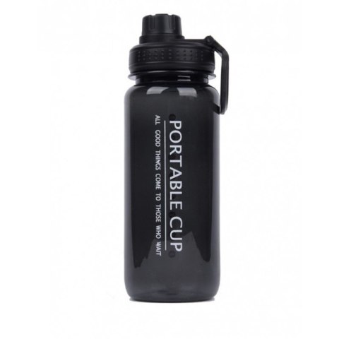 Butelka na Wodę - Czarna z Uchwytem 600 ml