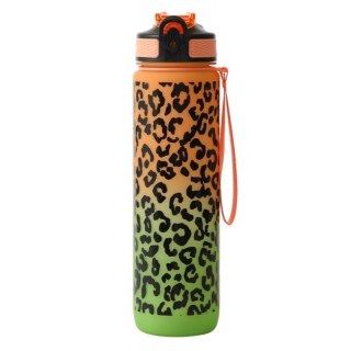 Butelka na Wodę - Ombre Panterka Pomarańczowo-Zielona 1000 ml