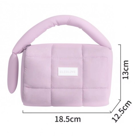 Organizer na Kosmetyki – Fioletowy Pikowany - 19x13 cm