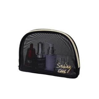 Organizer na Kosmetyki – Czarno-Złoty z Siateczką – 22x15 cm