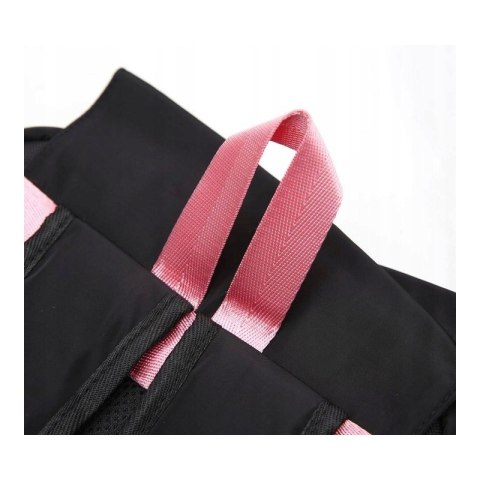 Plecak Szkolny – Czarno-Różowy z USB – 44x30 cm