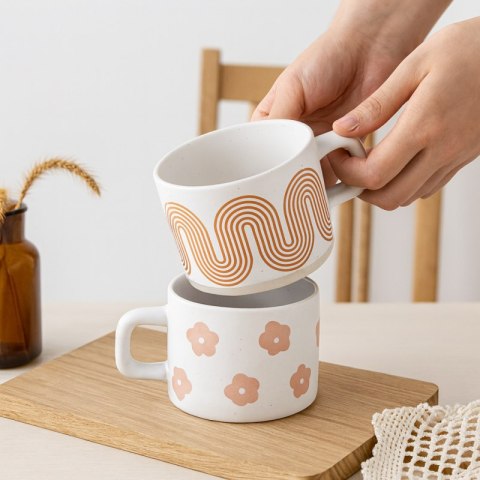 Kubek Ceramiczny – Wzór Retro – 250 ml