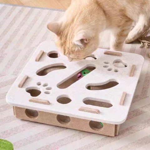 Interaktywna Zabawka dla Kota – Filcowy Labirynt - 30 cm