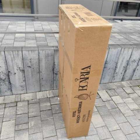 Fotel Wiszący Kokon z Poduszkami – Czarny Technorattan