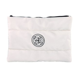 Organizer na Kosmetyki - Biały Pikowany - 22x31 cm