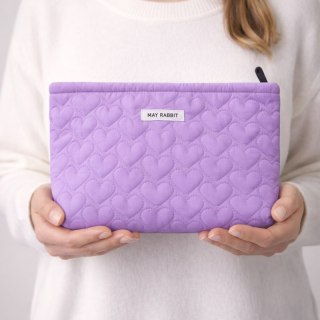 Organizer na Kosmetyki – Fioletowy Pikowany – 25x18 cm