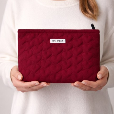 Organizer na Kosmetyki – Bordowy Pikowany – 25x18 cm