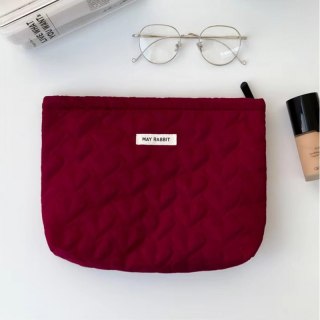 Organizer na Kosmetyki – Bordowy Pikowany – 25x18 cm