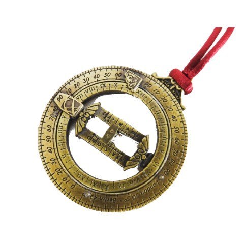 Wisiorek Mosiężny – Uniwersalny Zegar Słoneczny (Pierścienie Astronomiczne) – Średnica 4,5 cm