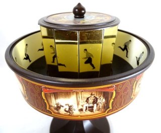 Praksinoskop – XIX-wieczny Bęben Animacyjny – Wys. 19,5 cm