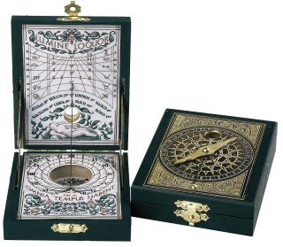 Zegar Słoneczny z Kompasem Typu Dyptyk – Drewniana Replika Kepler – Dł. 8,6 cm