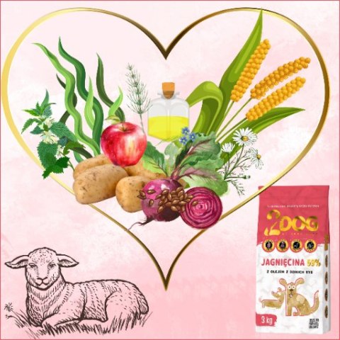 Karma z Jagnięciną – Zimnotłoczona (3 kg)