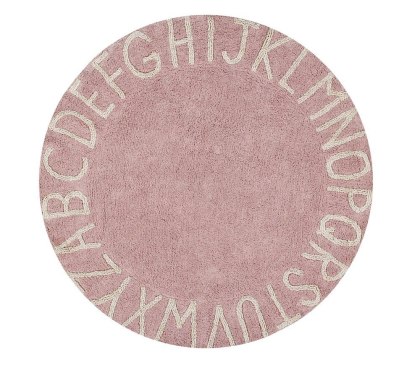 Dywan Bawełniany Edukacyjny Alfabet – Vintage Nude – Śr. 150 cm