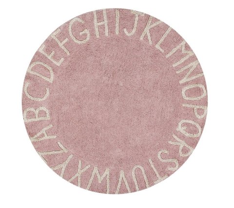Dywan Bawełniany Edukacyjny Alfabet – Vintage Nude – Śr. 150 cm