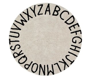 Dywan Bawełniany Edukacyjny Alfabet – Natural Negro – Śr. 150 cm