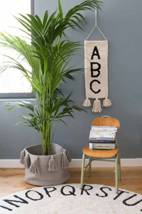 Dywan Bawełniany Edukacyjny Alfabet – Natural Negro – Śr. 150 cm