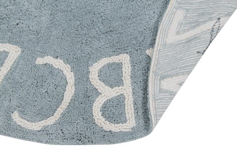 Dywan Bawełniany Edukacyjny Alfabet – Vintage Azul – Śr. 150 cm