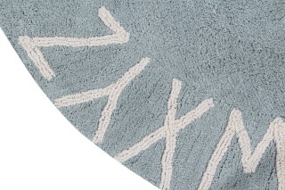 Dywan Bawełniany Edukacyjny Alfabet – Vintage Azul – Śr. 150 cm