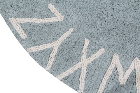 Dywan Bawełniany Edukacyjny Alfabet – Vintage Azul – Śr. 150 cm