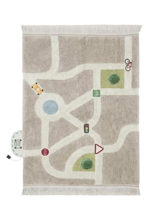 Dywan Bawełniany Mapa Miasta Eco-City z Akcesoriami – 120x170 cm