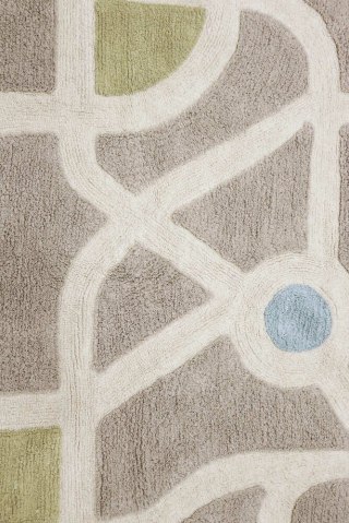 Dywan Bawełniany Mapa Miasta Eco-City z Akcesoriami – 120x170 cm