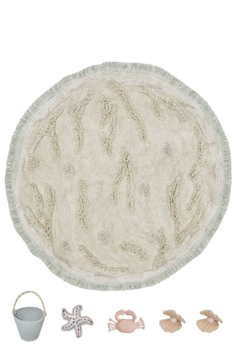 Dywan Bawełniany Island z Akcesoriami – Motyw Wyspy – Śr. 120 cm