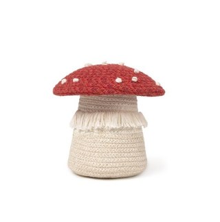 Kosz Bawełniany Duży w Kształcie Muchomora – 38 cm