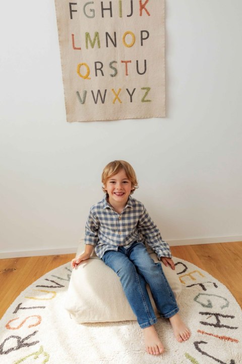 Dywan Bawełniany Edukacyjny Alfabet z Poduszkami – Śr. 120 cm