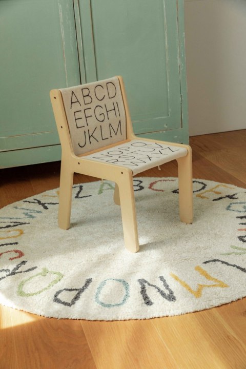 Dywan Bawełniany Edukacyjny Alfabet z Poduszkami – Śr. 120 cm